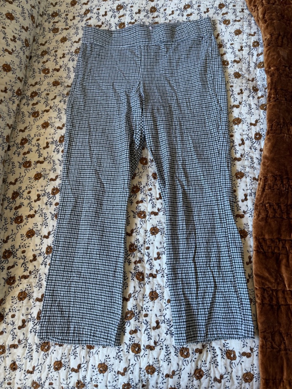 Plaid High Waist Pants